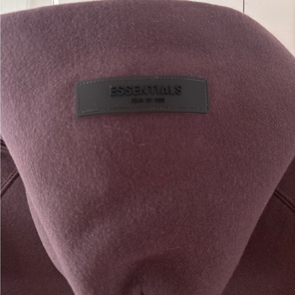 Fear Of God Essentials Hoodie Small - 24” ptp. Plum - Picture 5 of 5